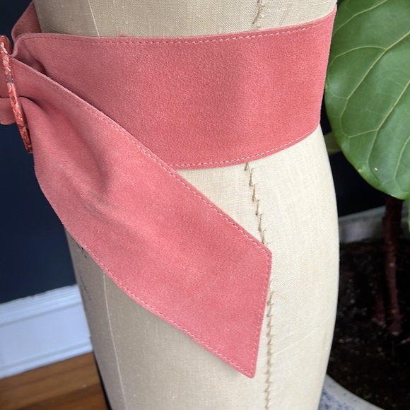 Amazing Mango Pink Suede Belt - M - Picture 3 of 10